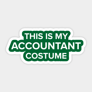 Halloween Costume Accountant Sticker